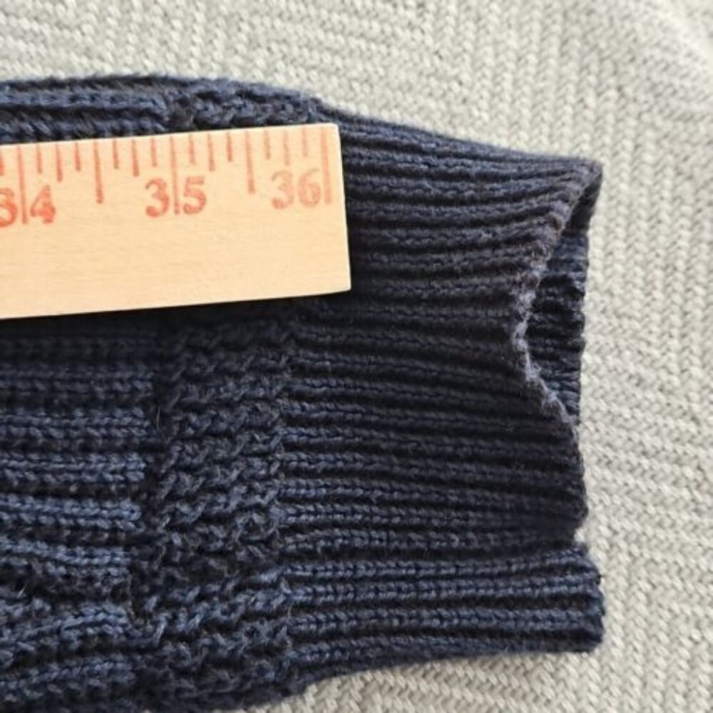 Calvin Klein Sweater Men's XL Cotton Full Zip Jacket Shoulder Patch BLUE - Picture 15 of 16